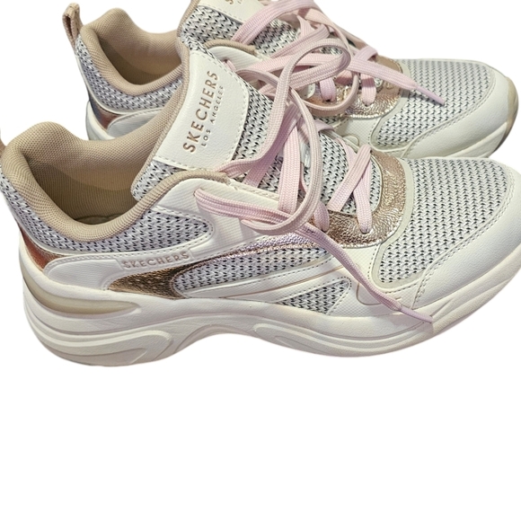 Skechers Pink and Cream Sneakers - Picture 3 of 7